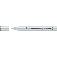 Фото товара - Меловой маркер круглый 2мм белый ММ-400 ЗУБР 06332-8