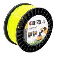 Фото товара - Леска для триммера круглая 2,4мм*192м на DIN катушке FLEX CORD Denzel 96280