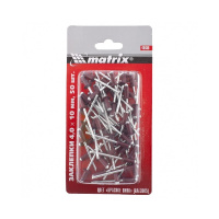 Фото товара - Заклепки 4.0х10мм RAL 3005 красное вино 50шт Matrix 40688