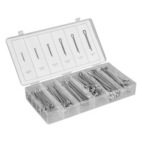 Фото товара - Набор шплинтов S головкихL: 3.2х50.4х64 4.8х76 6 4х25 6 4х76 8х64мм 144пр. Сибртех 47603