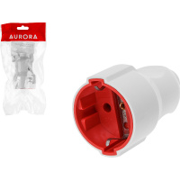 Фото товара - Розетка 1-ая переносная с/з 16А 250В белая AURORA A100-008