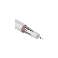 Фото товара - Кабель RG-6U+Cu 75 Ом Cu/Al/Cu 1,0/Al/48х0,12мм 64% бухта 100м белый REXANT 01-2221