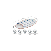 Фото товара - Блюдо керамическое 33х17.5х2.8см серия MARINE PERFECTO LINEA 17-103300