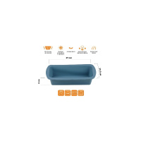 Фото товара - Форма для выпечки силиконовая прямоугольная 27х13.5х6см BLUESTONE PERFECTO LINEA 20-000218