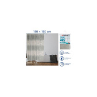 Фото товара - Шторка для ванной 12 колец в комплекте 180x180см Secret жемчужная PERFECTO LINEA 36-118006