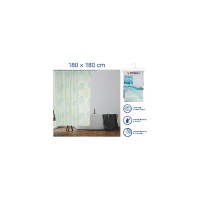 Фото товара - Шторка для ванной 12 колец в комплекте 180x180см Secret листья PERFECTO LINEA 36-118003