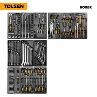 Фото товара - Набор инструментов BOXER для тележки 12 ложементов 157пр. TOLSEN TT85415-157