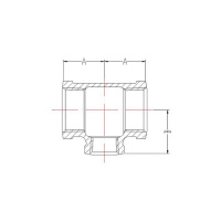 Фото товара - Тройник ред. 1 1/2х3/4 чугун оцинк. AV Engineering AVEC430011234