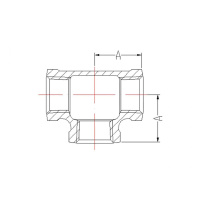 Фото товара - Тройник 1 1/4 чугун оцинк. AV Engineering AVEC420000114
