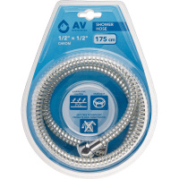 Фото товара - Шланг душевой PVC 1/2 г-г 175см хром AV Engineering AVSSS-111