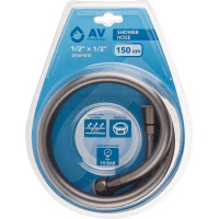 Фото товара - Шланг душевой PVC 1/2 г-г 150см графит AV Engineering AVSSS-114