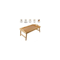Фото товара - Поднос-столик бамбуковый с ручками прямоугольный 50,5х30см BAMBOO PERFECTO LINEA 38-503065