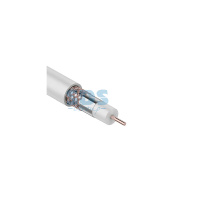 Фото товара - Кабель RG-6U+Cu 75 Ом Cu/Al/Cu 48% бухта 100м белый PROCONNECT 01-2206