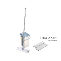 Фото товара - Швабра с отжимным ведром Scratch Anet бежевая PERFECTO LINEA 43-022024