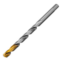 Фото товара - Сверло спиральное по металлу 12x205мм Р6М5 Golden Tip удлиненное Denzel 718265