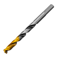 Фото товара - Сверло спиральное по металлу 7,5x109мм Р6М5 Golden Tip многогранная заточка Denzel 718281