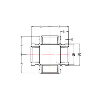 Фото товара - Крестовина 1 1/4 чугун оцинк. AV Engineering AVEC440000114