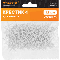 Фото товара - Крестики д/кафеля 1,5мм 200шт MASTER STARTUL ST4404-15