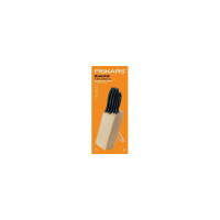 Фото товара - Набор ножей 5шт с деревянным блоком Essential FISKARS 1023782