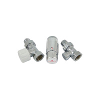 Фото товара - Комплект подключения STANDARD MINI 1/2 прямой хром с термоголовкой MINI М30х1,5 SCHLOSSER 602200061