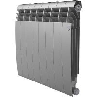 Фото товара - Радиатор BiLiner 500 Silver Satin - 8 секц. Royal Thermo RTBSS50008