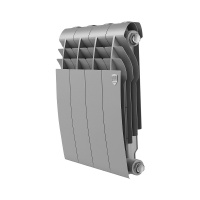 Фото товара - Радиатор BiLiner 350 /Silver Satin - 4 секц. Royal Thermo RTBSS35004