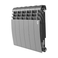 Фото товара - Радиатор BiLiner 350 /Silver Satin - 6 секц. Royal Thermo RTBSS35006