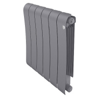 Фото товара - Радиатор биметаллический Infinity 500 Silver Satin - 6 секц. Royal Thermo RTINSS5006