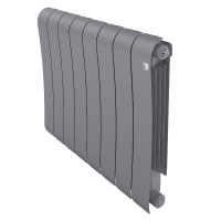 Фото товара - Радиатор биметаллический Infinity 500 Silver Satin - 8 секц. Royal Thermo RTINSS5008
