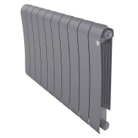 Фото товара - Радиатор биметаллический Infinity 500 Silver Satin - 10 секц. Royal Thermo RTINSS50010