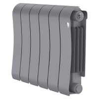 Фото товара - Радиатор биметаллический Infinity 300 Silver Satin - 6 секц. Royal Thermo RTISS30006