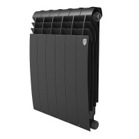 Фото товара - Радиатор биметаллический BILINER B 500 Чёрный - 6 секц. Royal Thermo RTBB350006
