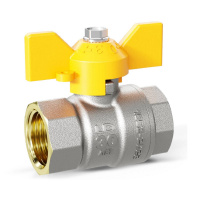 Фото товара - Кран шаровой латунный Pride 47.20.В-В.Б GAS (бабочка) LD LD 47.360.20