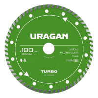 Фото товара - Диск алмазный отрезной сегментированный TURBO 180мм URAGAN 36706-180