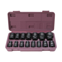 Фото товара - Набор головок торцевых ударных 1/2 10-32мм 15пр. THORVIK S23S1115S
