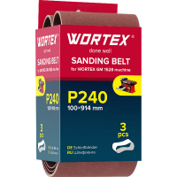 Фото товара - Шлифлента 100x914мм P240 бесконечная 3шт для станка GM 1528 WORTEX 1325977