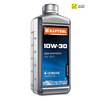 Фото товара - Полусинтетическое масло для 4-тактных двигателей 1л 10W-30 KRAFTOOL 41513-1