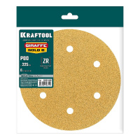Фото товара - Шлифовальный круг на липучке 6отверстий Р80 Giraffe GOLD-6 225мм KRAFTOOL 35652-080