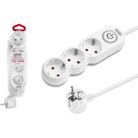 Фото товара - Удлинитель 1,5м 3роз. 2,2кВт с/з выкл ПВС 3х0,75 LEIDEN ELECTRIC 805041