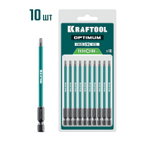 Фото товара - Биты 10шт 100мм OPTIMUM TX 20 KRAFTOOL 26126-20-100-S10