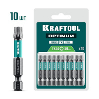 Фото товара - Биты 10шт 50мм OPTIMUM TX 40 KRAFTOOL 26126-40-50-10