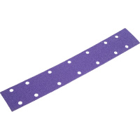 Фото товара - Полоски шлифовальные на пленке 328 Purple Zirconia 70х420мм 14отв Р40 50шт SANDWOX 328.70.42.040.14