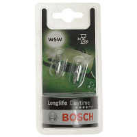 Фото товара - Автолампа W5W W2.1*9.5d блистер 2шт LONGLIFE DAYTIME 12V BOSCH B-1987301052-2бл