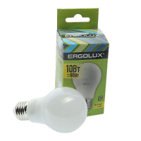Фото товара - Лампа светодиодная E27 A60 10W тёплый свет ERGOLUX EL-LED-A60-10W-E27-3K