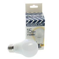 Фото товара - Лампа светодиодная E27 A60 15W тёплый свет ERGOLUX EL-LED-A60-15W-E27-3K