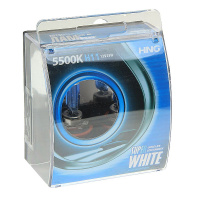 Фото товара - Автолампа H11 55 PGJ19-2 SUPER WHITE 5500K 2шт 12V HNG-12115SW2