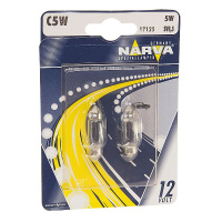 Фото товара - Автолампа C5W SV8.5/8 35мм блистер 2шт 12V NARVA 171254000