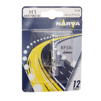 Фото товара - Автолампа H1 55 P14.5s+50% RANGE POWER блистер 12V NARVA 483344000