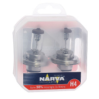 Фото товара - Автолампа H4 60/55 P43t-38+50% RANGE POWER 2шт 12V NARVA 488612100