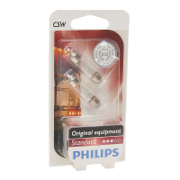 Фото товара - Автолампа C5W SV8.5/8 35мм блистер 2шт 24V PHILIPS 13844B2